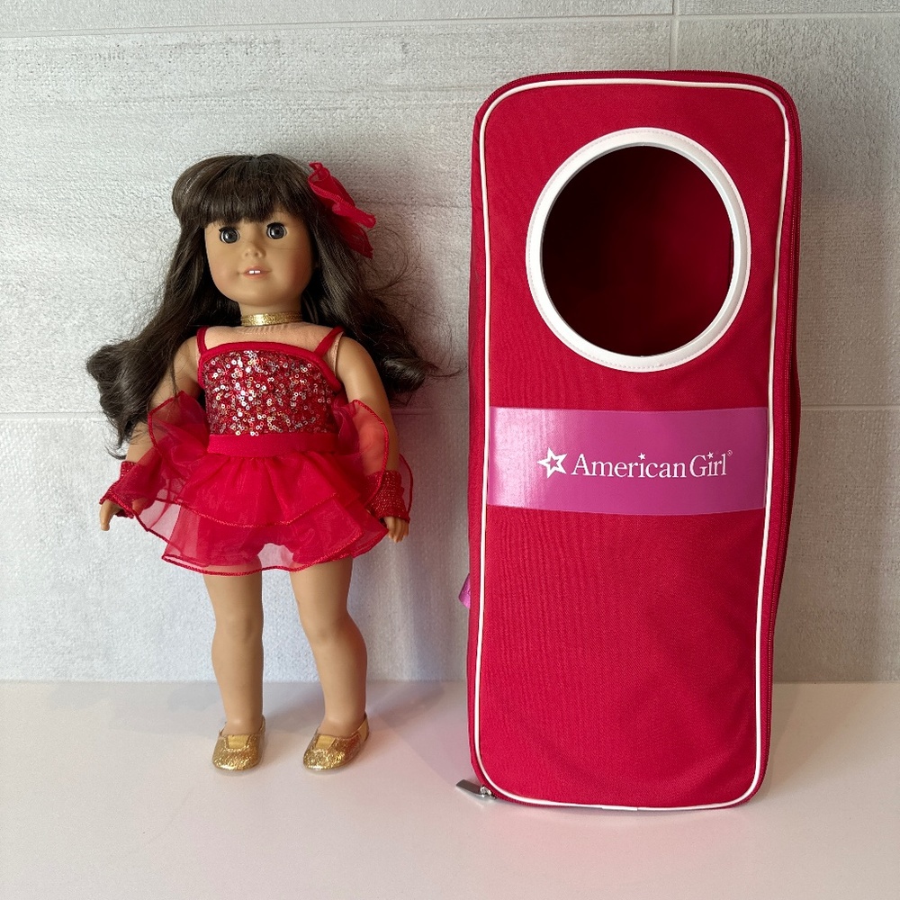 American girl doll, bag, clothes